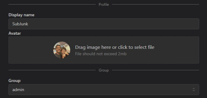 Exemple de com editar la configuració de l'usuari